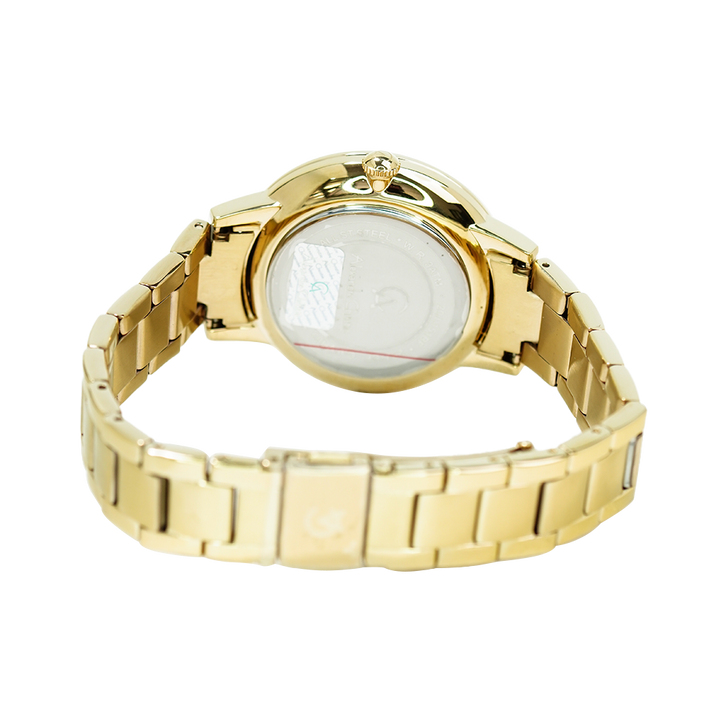 Jam Tangan Alexandre Christie Passion AC 2927 BFBGPIV Women Ivory Dial Gold Stainless Steel Strap