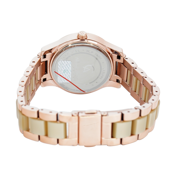 Jam Tangan Alexandre Christie Passion Multifunction AC 2932 BFBRGLN Women Rose Gold Dial Dual Tone Stainless Steel Strap