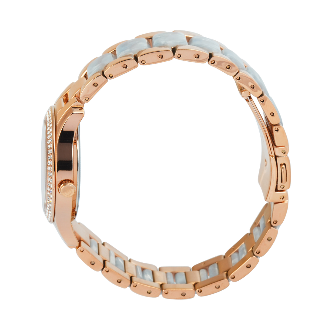 Jam Tangan Alexandre Christie Multifunction AC 2932 BFBRGRGBU2 Women Gold Dial Dual Tone Stainless Steel Strap