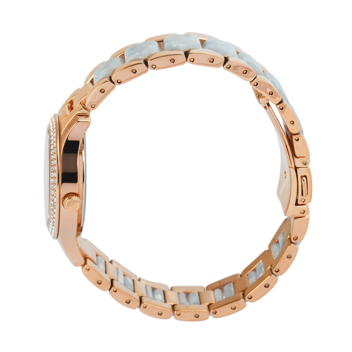 Jam Tangan Alexandre Christie Multifunction AC 2932 BFBRGRGBU2 Women Gold Dial Dual Tone Stainless Steel Strap
