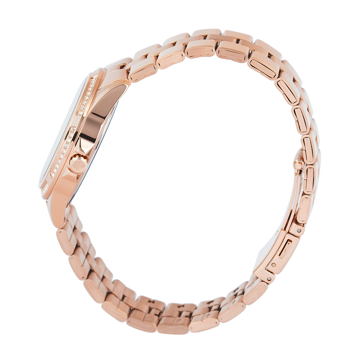 Jam Tangan Alexandre Christie Classic AC 2947 BFBRGSL2 Women White Dial Rose Gold Stainless Steel Strap