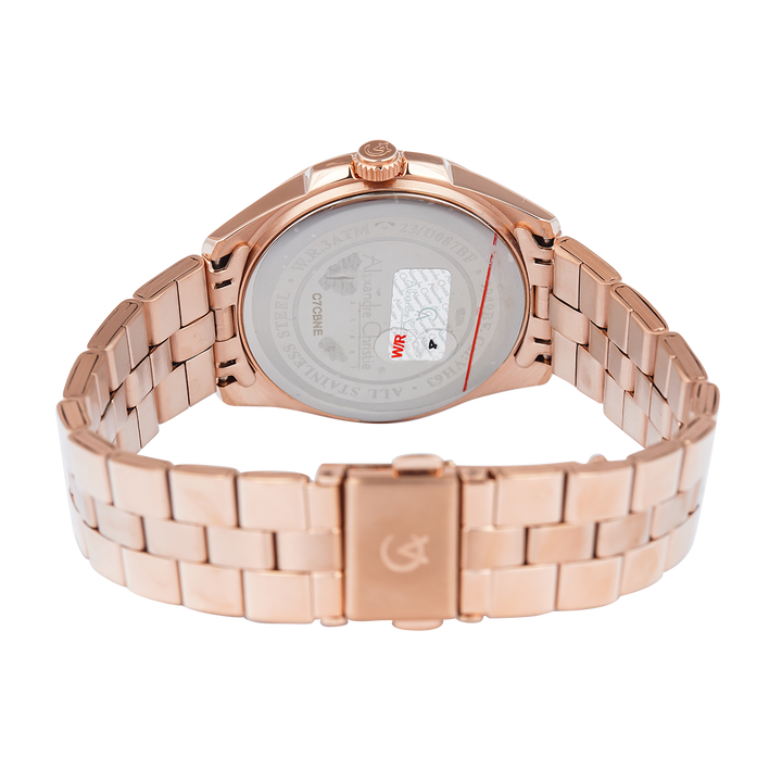 Jam Tangan Alexandre Christie Classic AC 2949 BFBRGDG Women Grey Dial Rose Gold Stainless Steel Strap