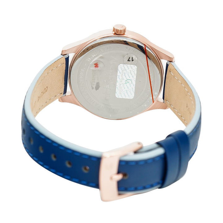 Jam Tangan Alexandre Christie Passion AC 2973 BDLRGBU Women Blue Dial Blue Leather Strap