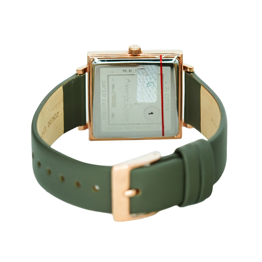 Jam Tangan Alexandre Christie Passion AC 2987 LDLRGGN Women Hunter Green Dial Hunter Green Leather Strap