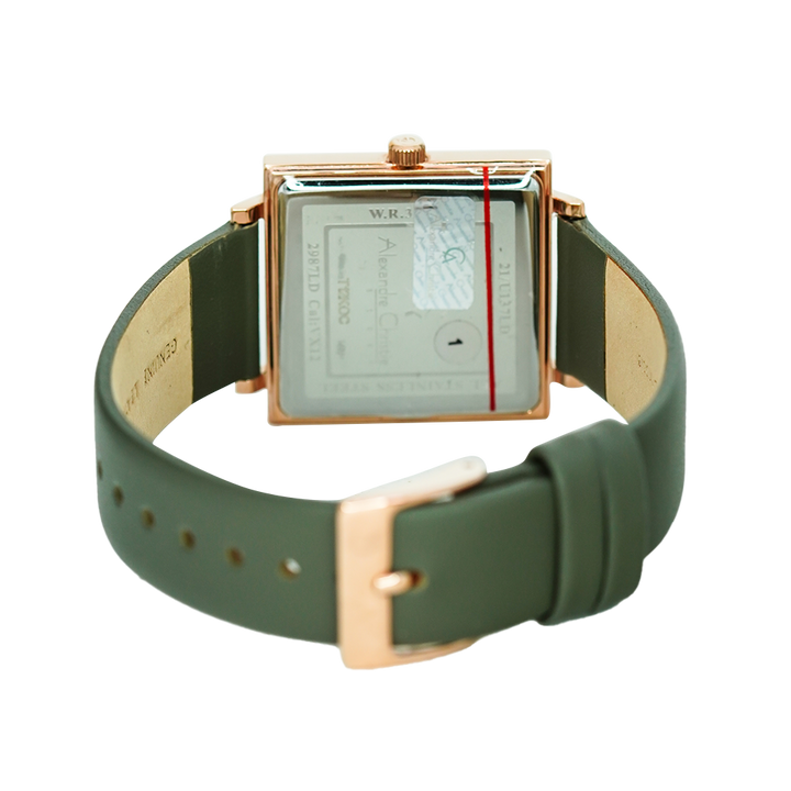 Jam Tangan Alexandre Christie Passion AC 2987 LDLRGGN Women Hunter Green Dial Hunter Green Leather Strap