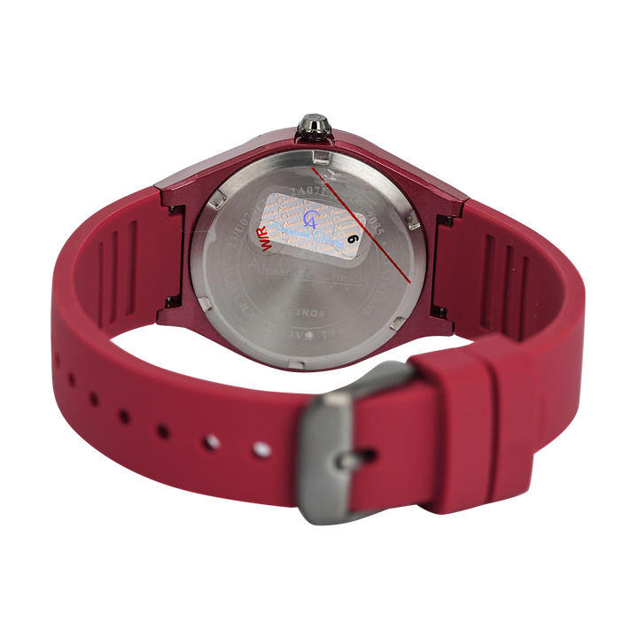 Jam Tangan Alexandre Christie Passion AC 2A07 LHRIGRE Women Maroon Red Dial Maroon Red Rubber Strap