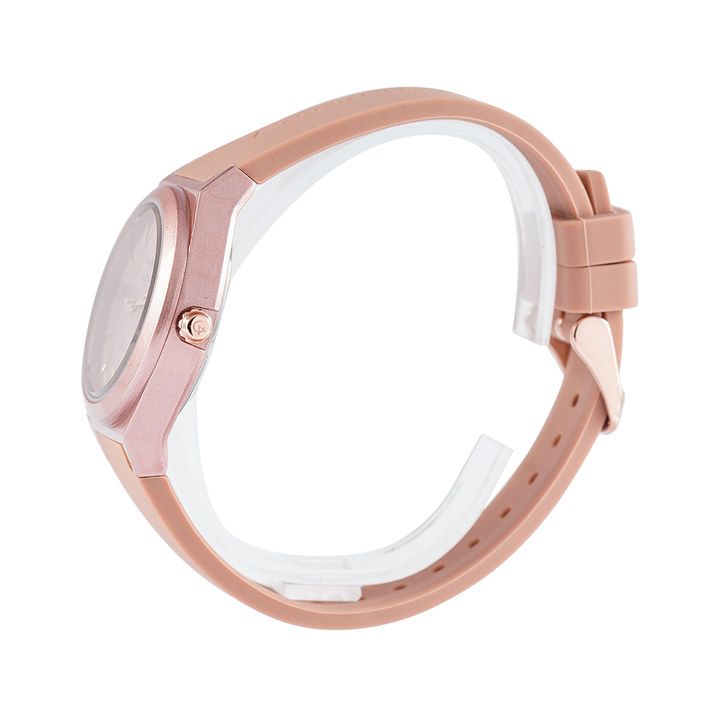 Jam Tangan Alexandre Christie Passion AC 2A07 LHRRGLK Women Light Rose Gold Dial Soft Pink Rubber Strap