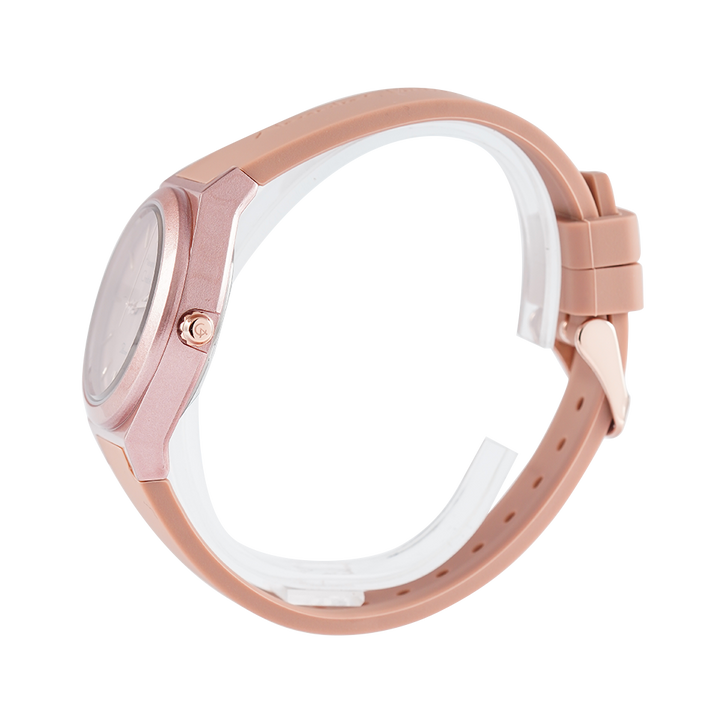 Jam Tangan Alexandre Christie Passion AC 2A07 LHRRGLK Women Light Rose Gold Dial Soft Pink Rubber Strap