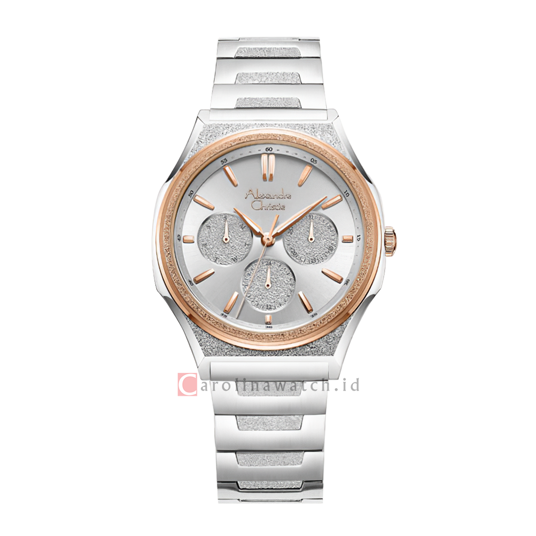 Jam Tangan Alexandre Christie Multifunction AC 2A09 BFBTRSL Women Silver Dial Stainless Steel Strap