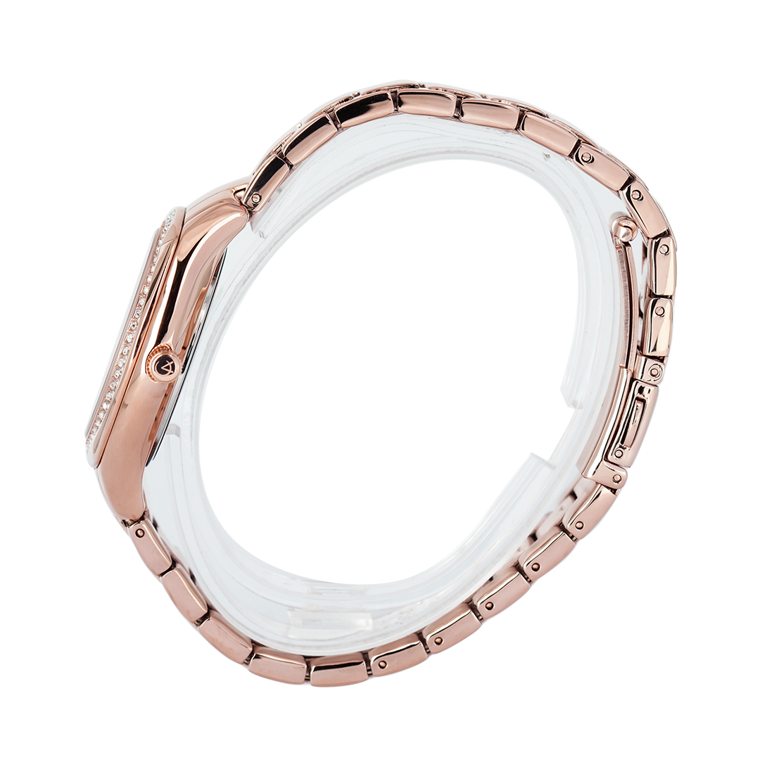 Jam Tangan Alexandre Christie Passion AC 2A36 BFBRGMN Women Pink MOP Dial Rose Gold Stainless Steel Strap