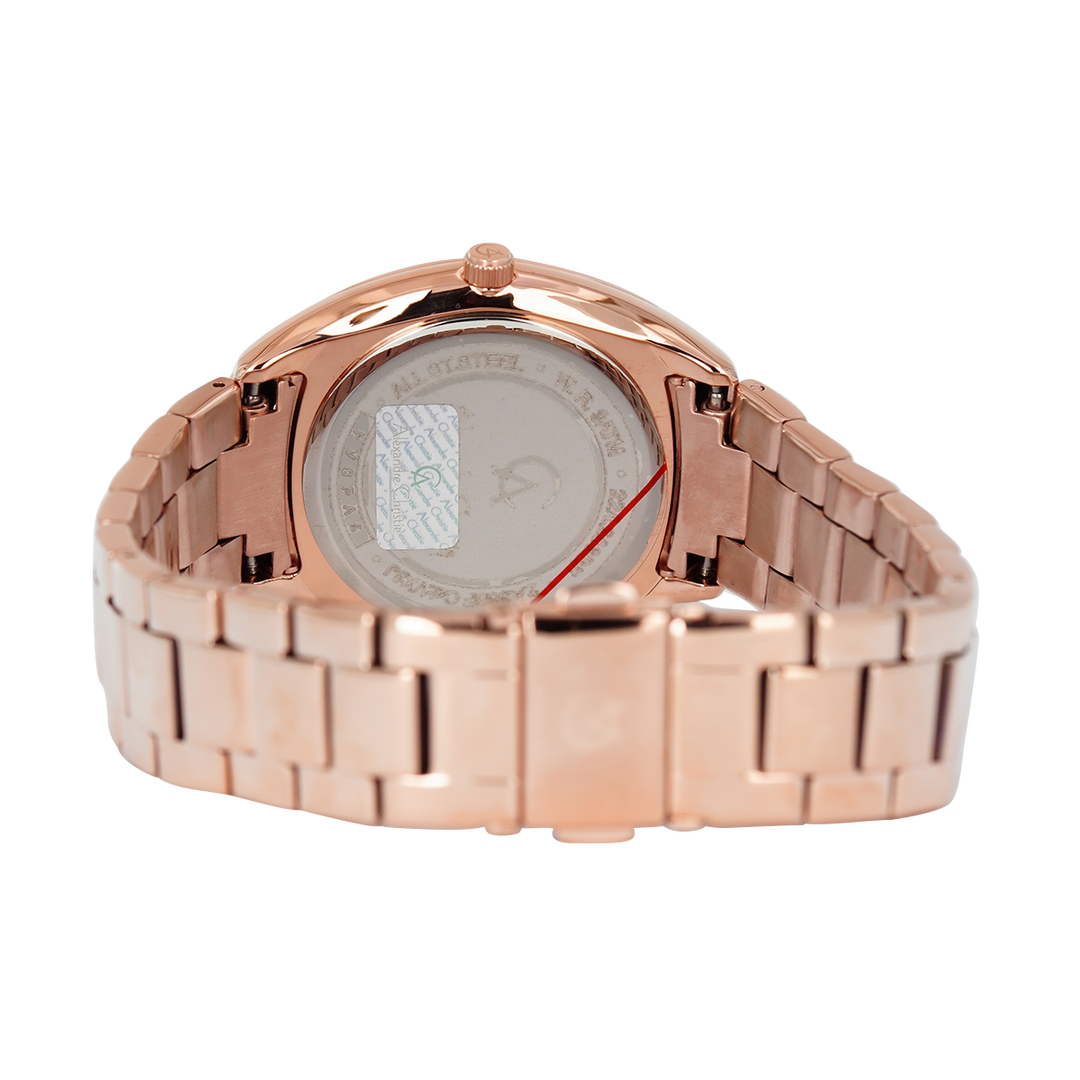 Jam Tangan Alexandre Christie Passion AC 2A36 BFBRGRG Women Rose Gold Dial Rose Gold Stainless Steel Strap