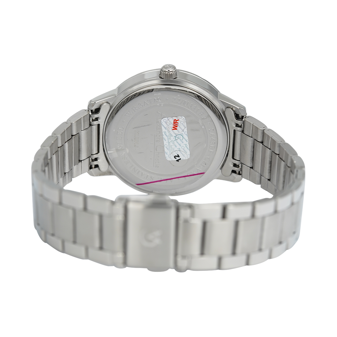 Jam Tangan Alexandre Christie Classic AC 2A43 BFBSSDG Women Grey Dial Stainless Steel Strap