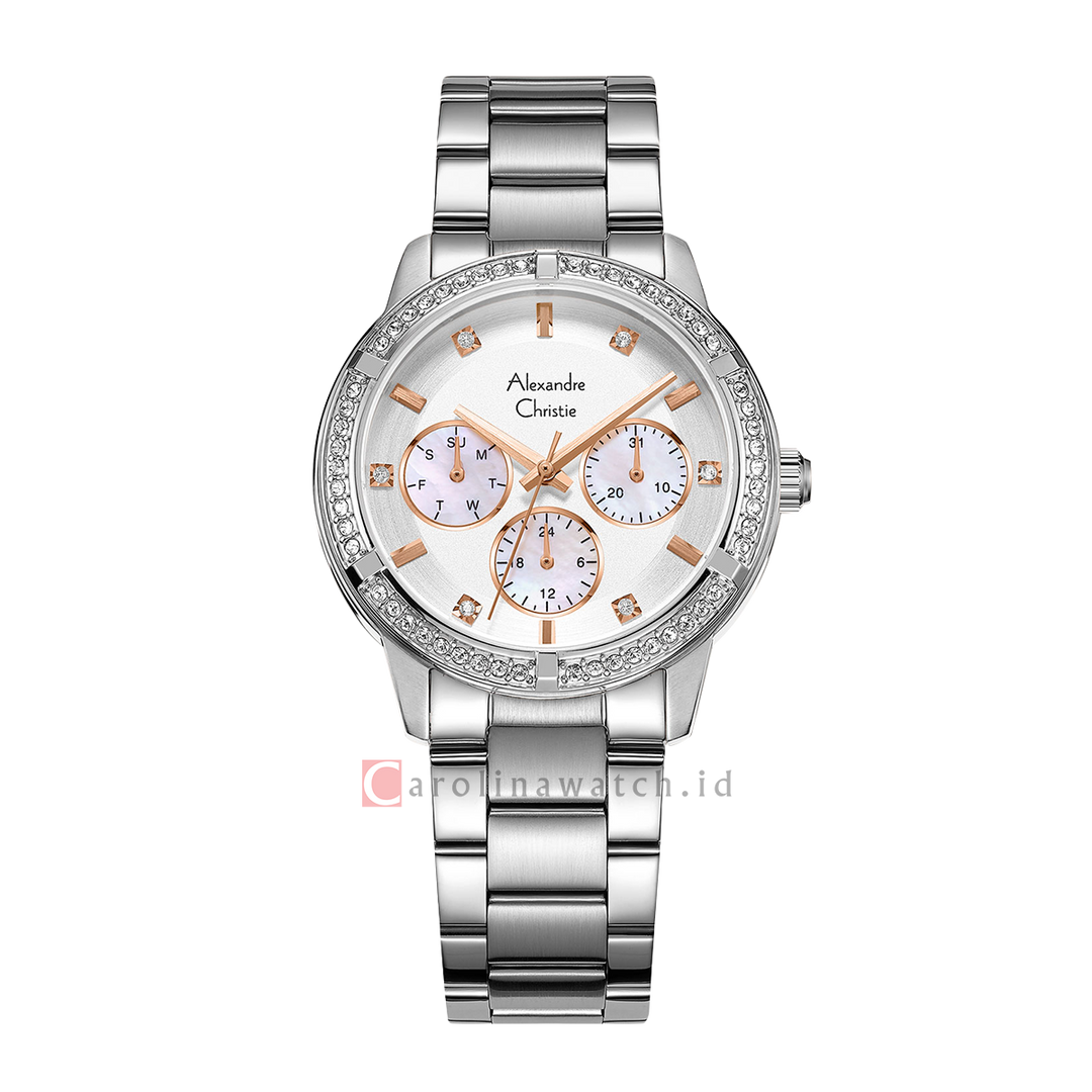 Jam Tangan Alexandre Christie AC 2A45 BFBSSSLRG Women Silver Stainless Steel Strap