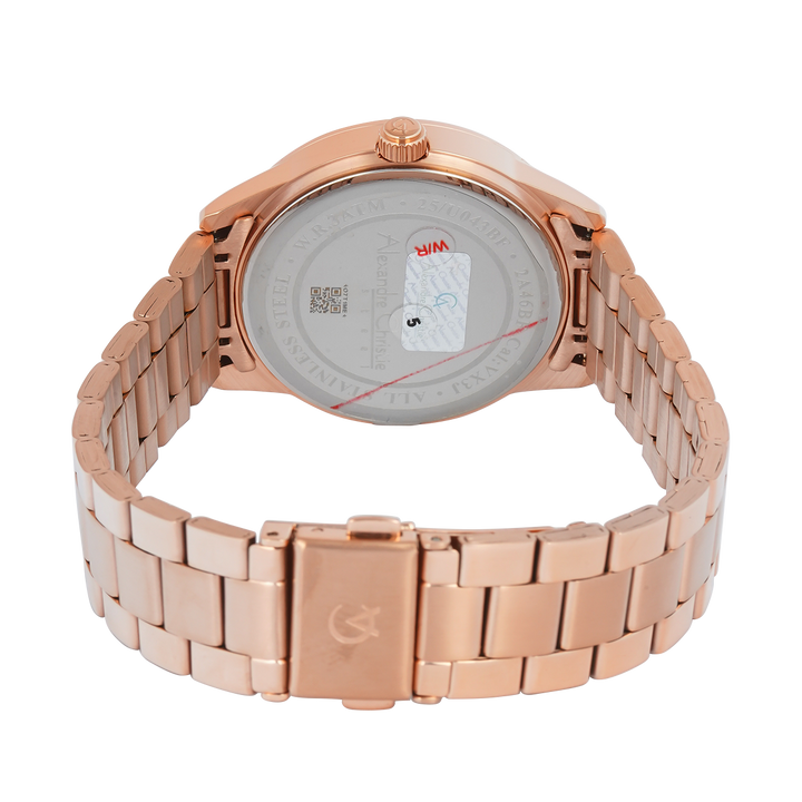 Jam Tangan Alexandre Christie AC 2A46 BFBRGLN2 Women Rose Gold Dial Rose Gold Stainless Steel Strap