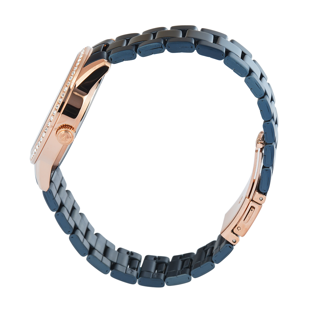 Jam Tangan Alexandre Christie AC 2A46 BFBURBU2 Women Blue Dial Blue Stainless Steel Strap