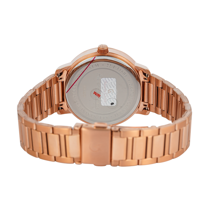 Jam Tangan Alexandre Christie Multifunction AC 2A47 BFBRGSL Women Silver Dial Rose Gold Stainless Steel Strap