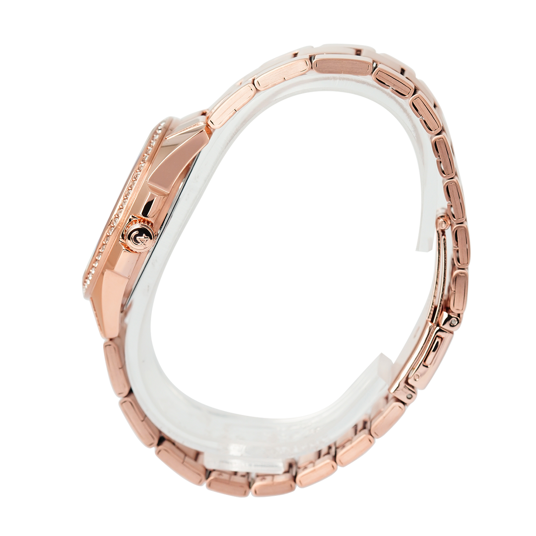 Jam Tangan Alexandre Christie AC 2A49 BFBRGSL Women Silver Dial Rose Gold Stainless Steel Strap
