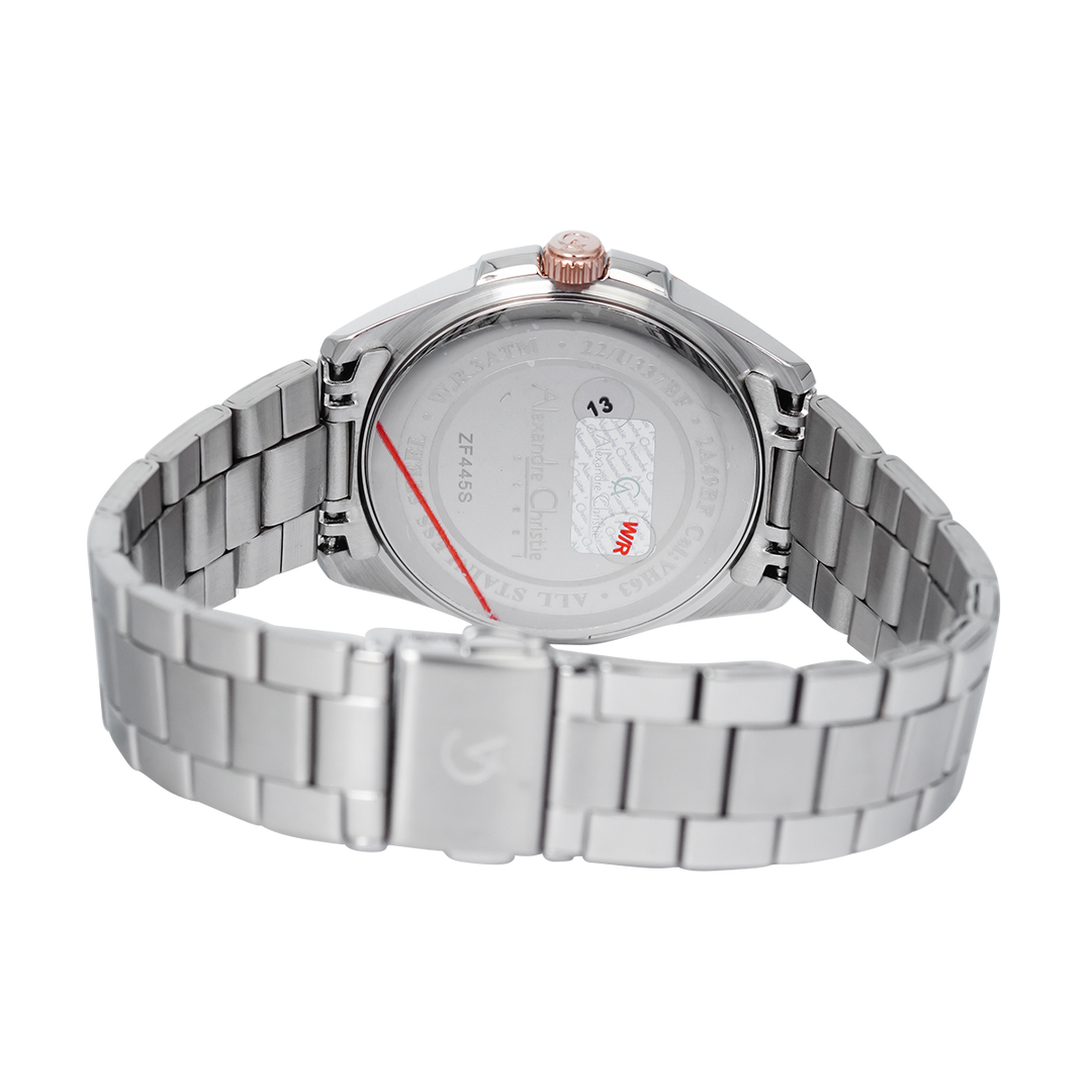 Jam Tangan Alexandre Christie AC 2A49 BFBTRGR Women Brown Dial Stainless Steel Strap