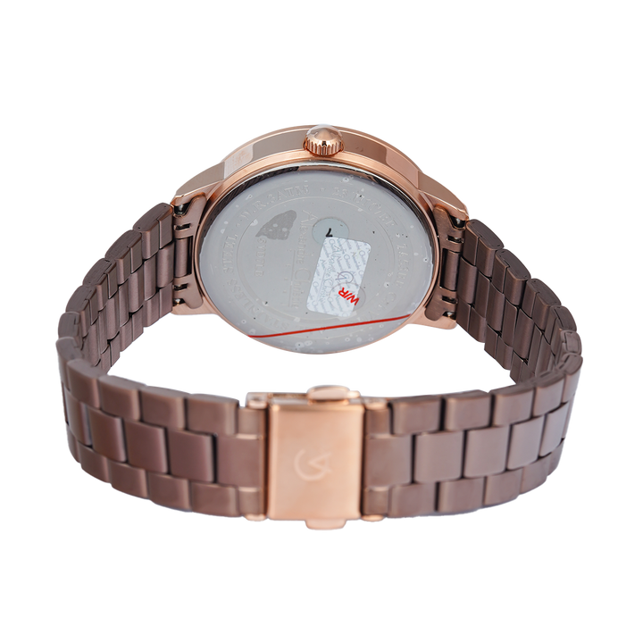 Jam Tangan Alexandre Christie Classic AC 2A53 BFBROBO Women Brown MOP Dial Brown Stainless Steel Strap