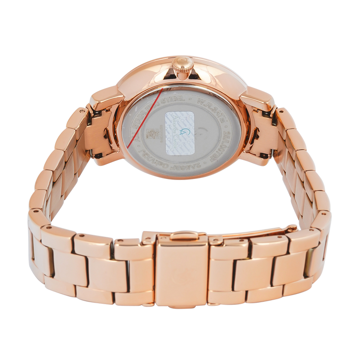 Jam Tangan Alexandre Christie AC 2A56 BFBRGLK Women Pink Dial Rose Gold Stainless Steel Strap