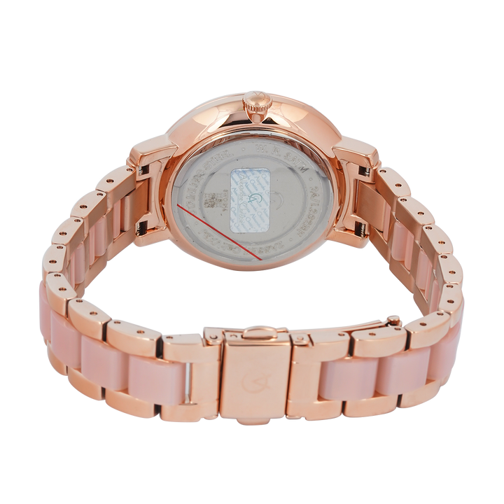 Jam Tangan Alexandre Christie AC 2A56 BFBRGPN Women Pink Dial Dual Tone Stainless Steel Strap