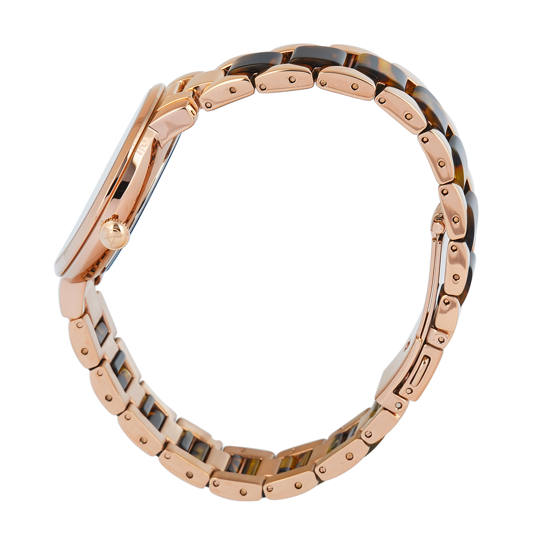 Jam Tangan Alexandre Christie Passion AC 2A56 BFBRGRGBO Women Gold Dial Dual Tone Stainless Steel Strap