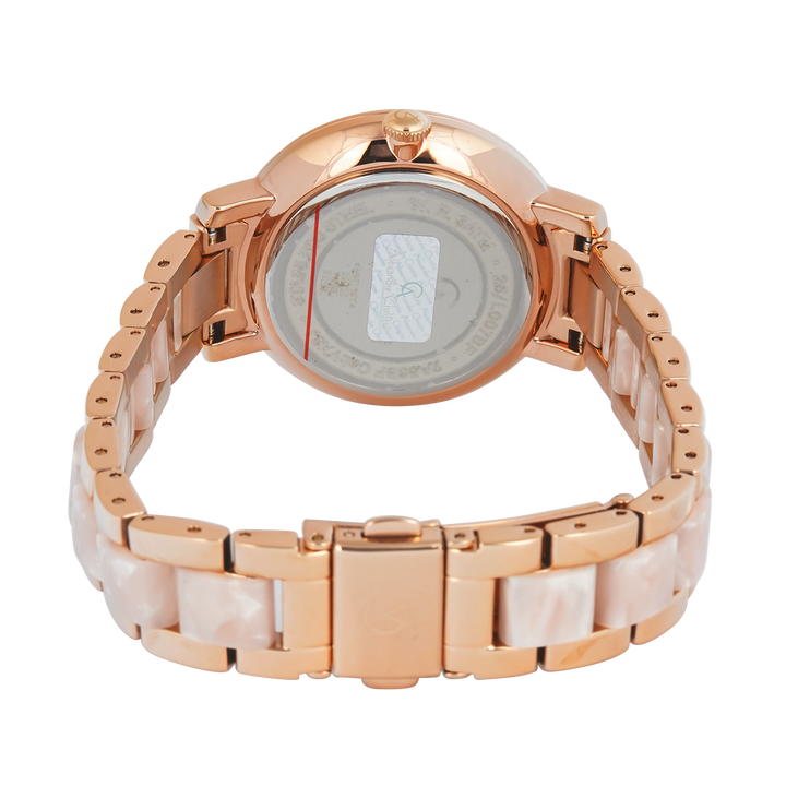 Jam Tangan Alexandre Christie Passion AC 2A56 BFBRGRGPN Women Gold Dial Dual Tone Stainless Steel Strap