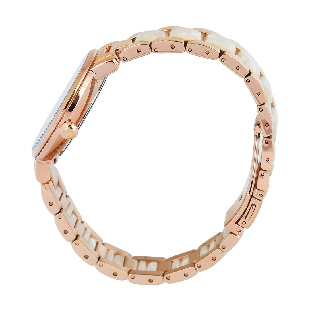 Jam Tangan Alexandre Christie Passion AC 2A56 BFBRGSLSL Women Silver White Dial Dual Tone Stainless Steel Strap