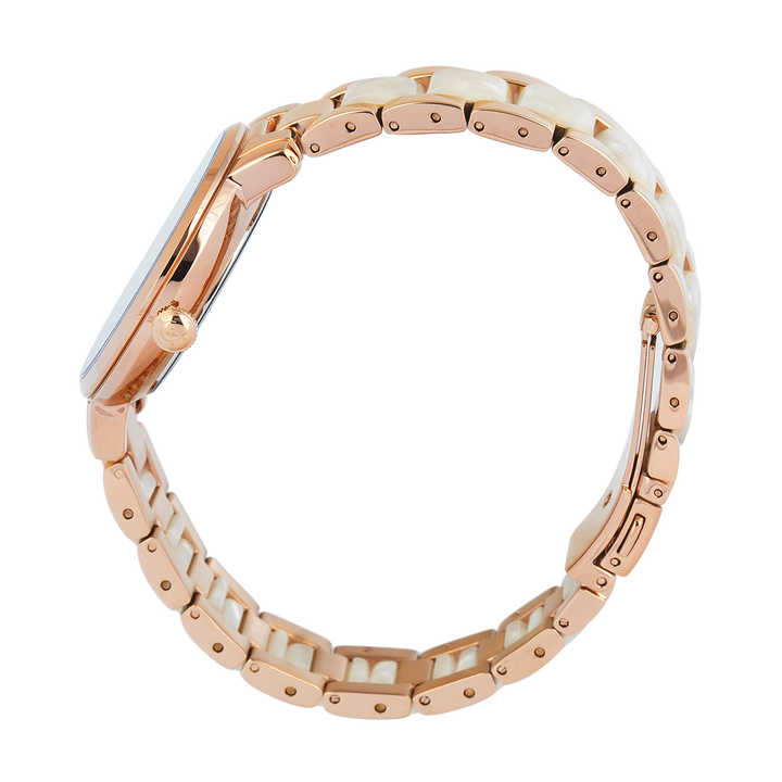 Jam Tangan Alexandre Christie Passion AC 2A56 BFBRGSLSL Women Silver White Dial Dual Tone Stainless Steel Strap