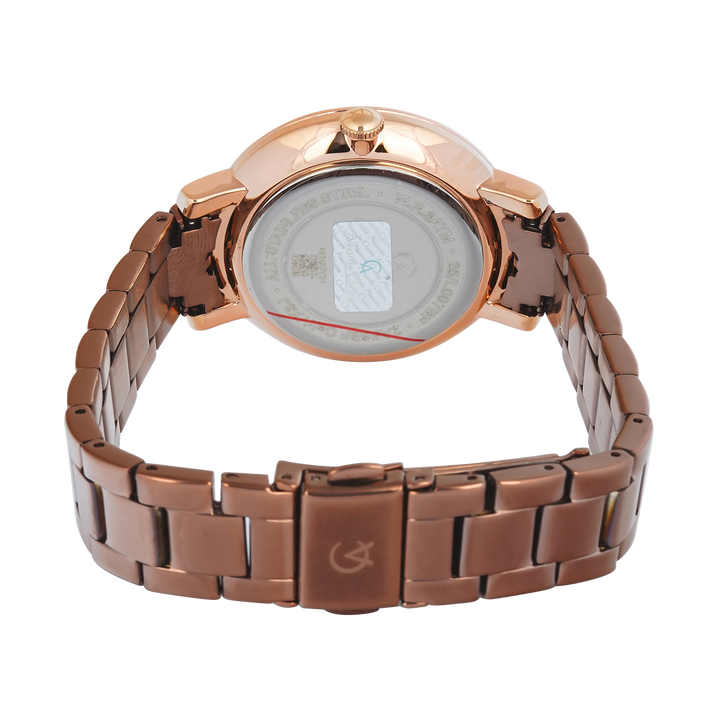 Jam Tangan Alexandre Christie Passion AC 2A56 BFBROBO Women Brown Dial Brown Stainless Steel Strap