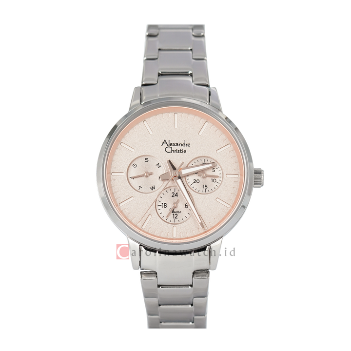 Jam Tangan Alexandre Christie Passion AC 2A58 BFBSSGR Women Light Rose Gold Dial Stainless Steel Strap