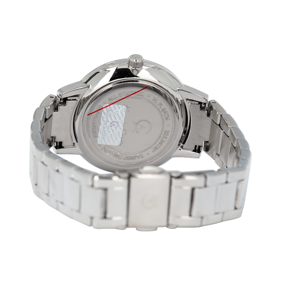 Jam Tangan Alexandre Christie Passion AC 2A58 BFBSSGRRG Women White Dial Stainless Steel Strap