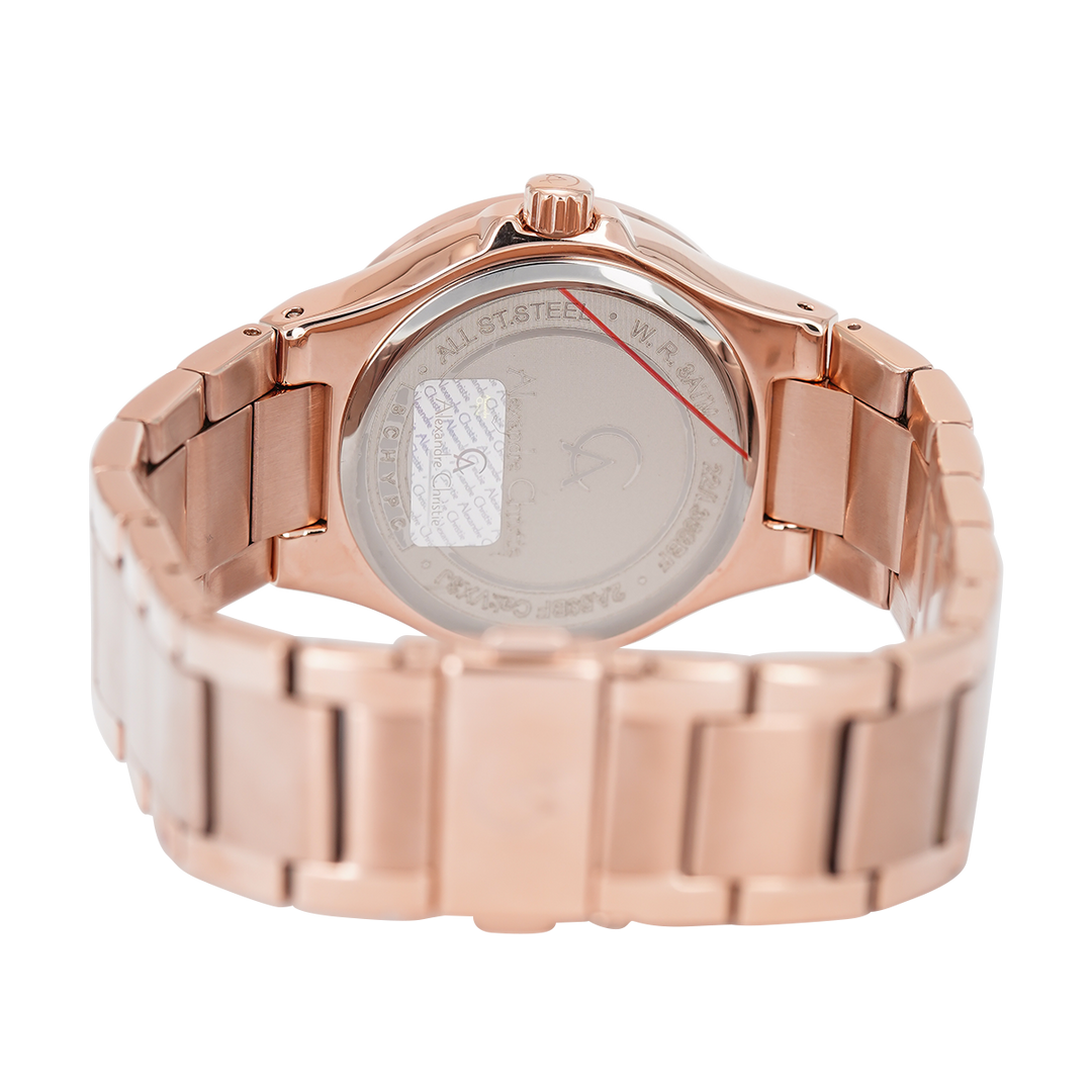 Jam Tangan Alexandre Christie Passion AC 2A59 BFBRGPN Women Light Pink Dial Rose Gold Stainless Steel Strap