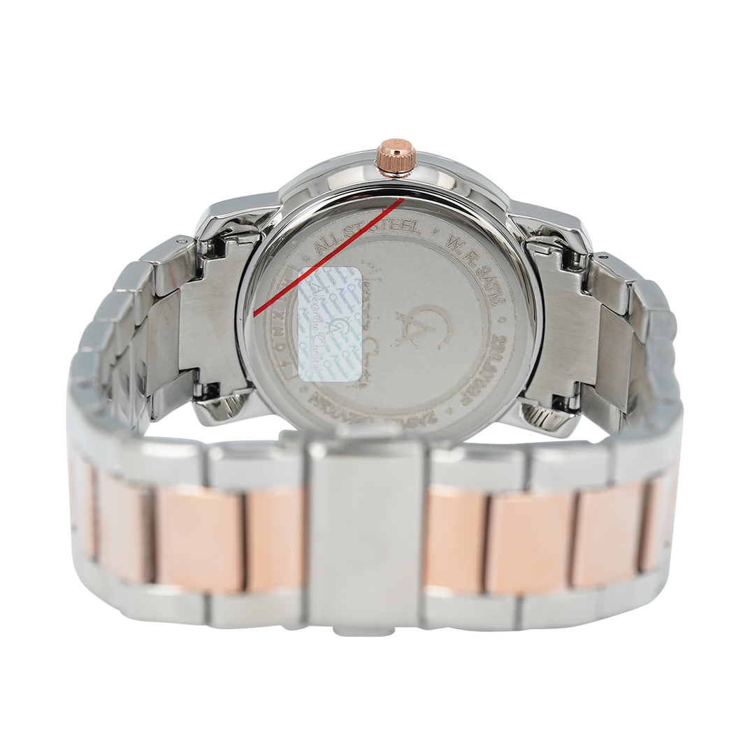 Jam Tangan Alexandre Christie Passion AC 2A61 BFBTRSL Women Silver Dial Dual Tone Stainless Steel Strap
