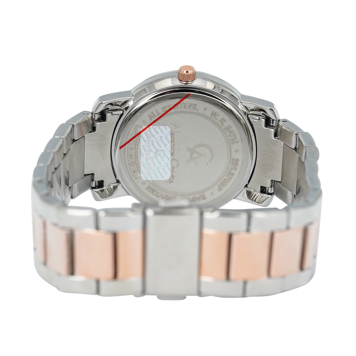 Jam Tangan Alexandre Christie Passion AC 2A61 BFBTRSL Women Silver Dial Dual Tone Stainless Steel Strap