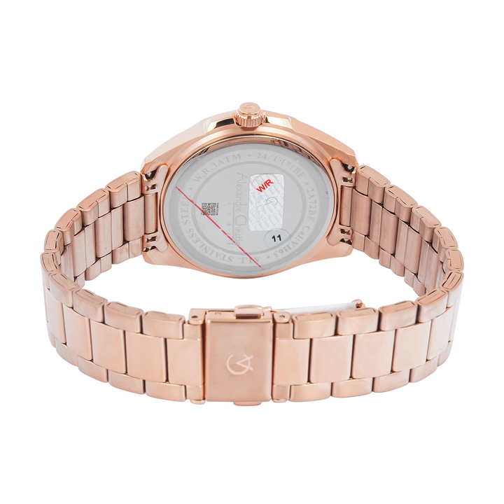 Jam Tangan Alexandre Christie Multifunction AC 2A72 BFBRGLNRG Women Rose Gold Dial Rose Gold Stainless Steel Strap