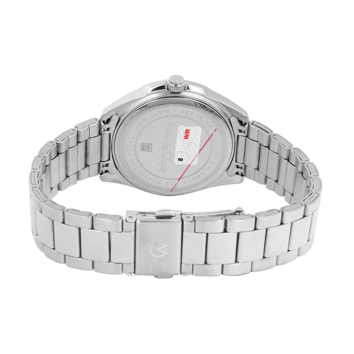 Jam Tangan Alexandre Christie Multifunction AC 2A72 BFBSSSLRG Women Silver Dial Stainless Steel Strap