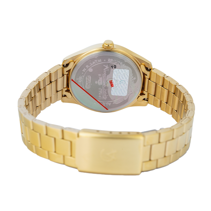 Jam Tangan Alexandre Christie Primo Passion AC 2A75 LDBGPIV Women Gold Dial Gold Stainless Steel Strap