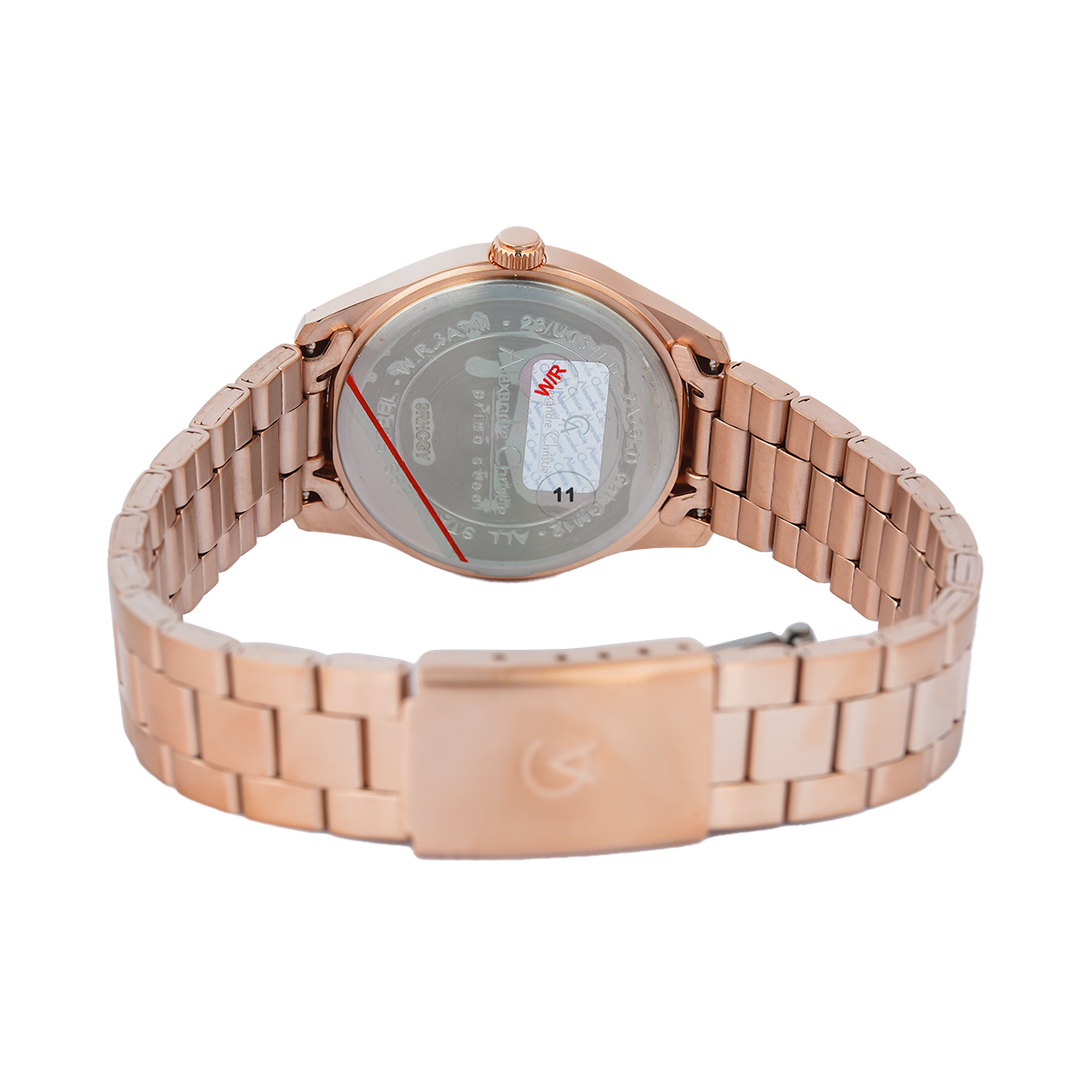 Jam Tangan Alexandre Christie Primo Passion AC 2A75 LDBRGLN Women Rose Gold Dial Rose Gold Stainless Steel Strap