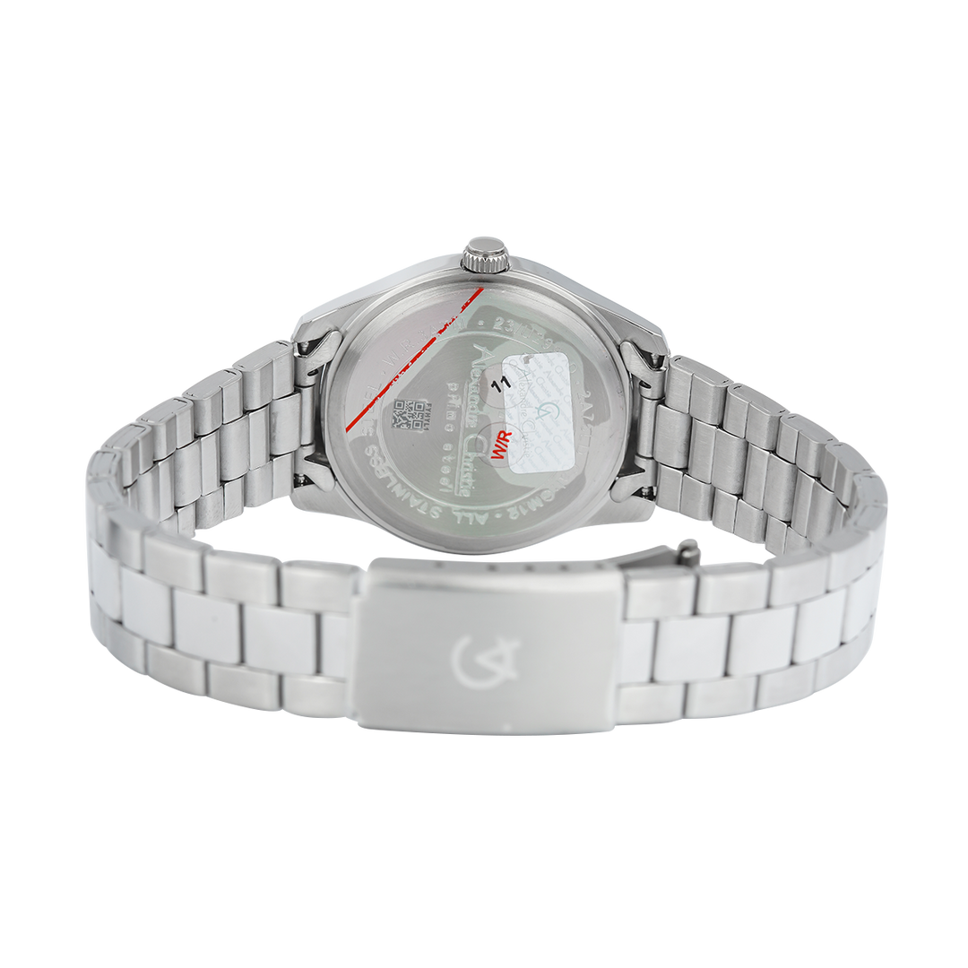 Jam Tangan Alexandre Christie Primo Passion AC 2A75 LDBSSSLRG Women Silver Dial Stainless Steel Strap