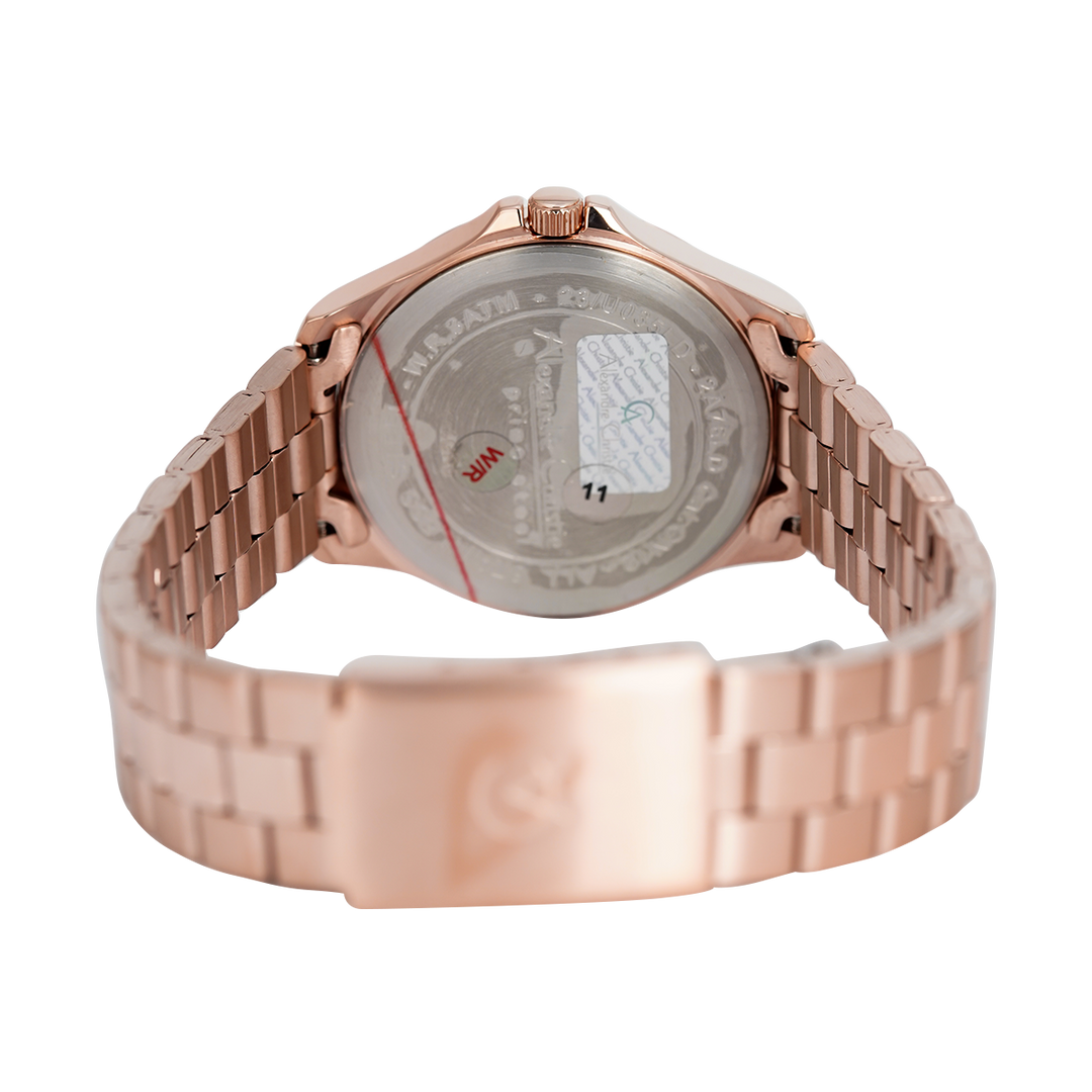 Jam Tangan Alexandre Christie Primo Passion AC 2A76 LDBRGLN Women Rose Gold Dial Rose Gold Stainless Steel Strap