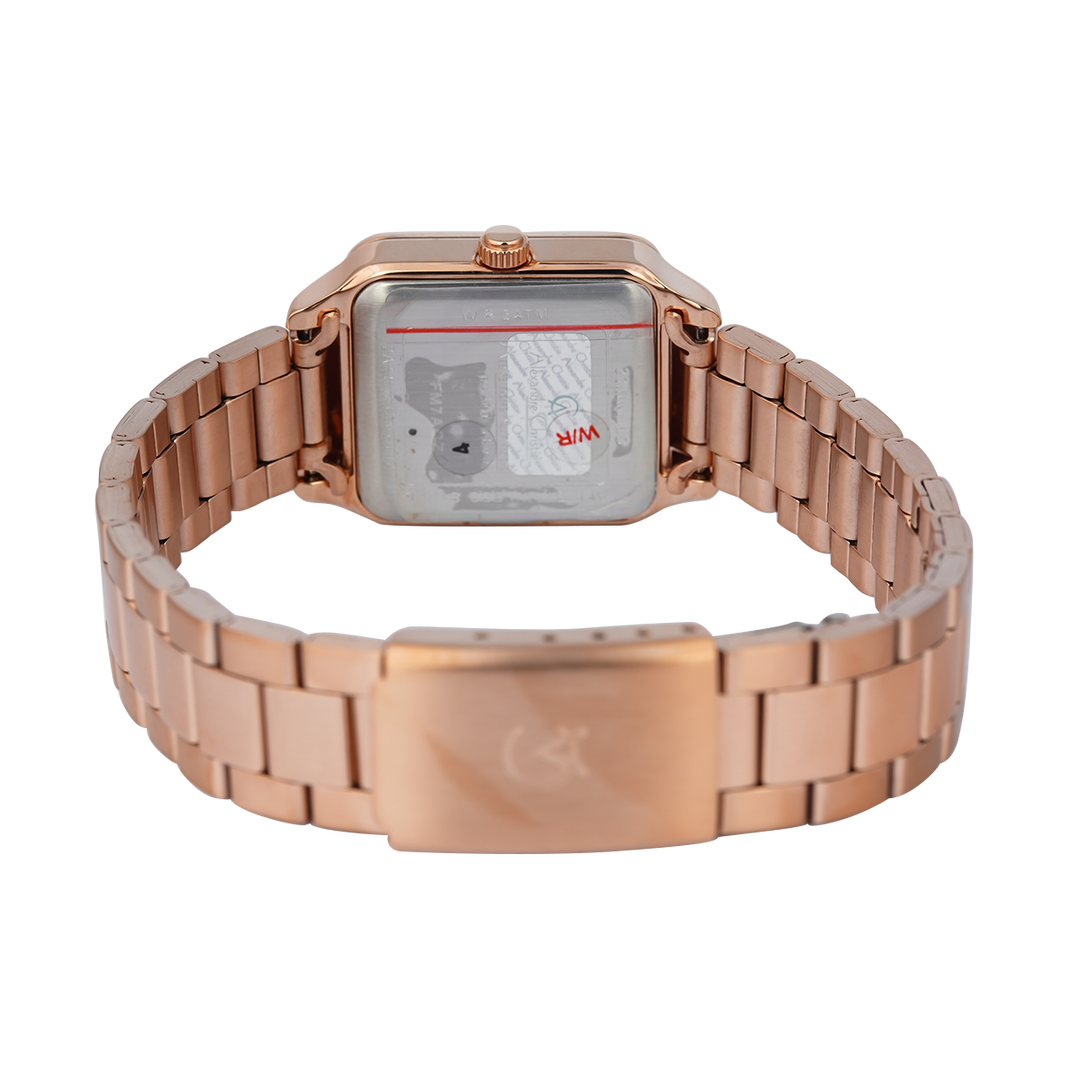 Jam Tangan Alexandre Christie Primo Passion AC 2A79 LDBRGSL Women Silver Dial Rose Gold Stainless Steel Strap