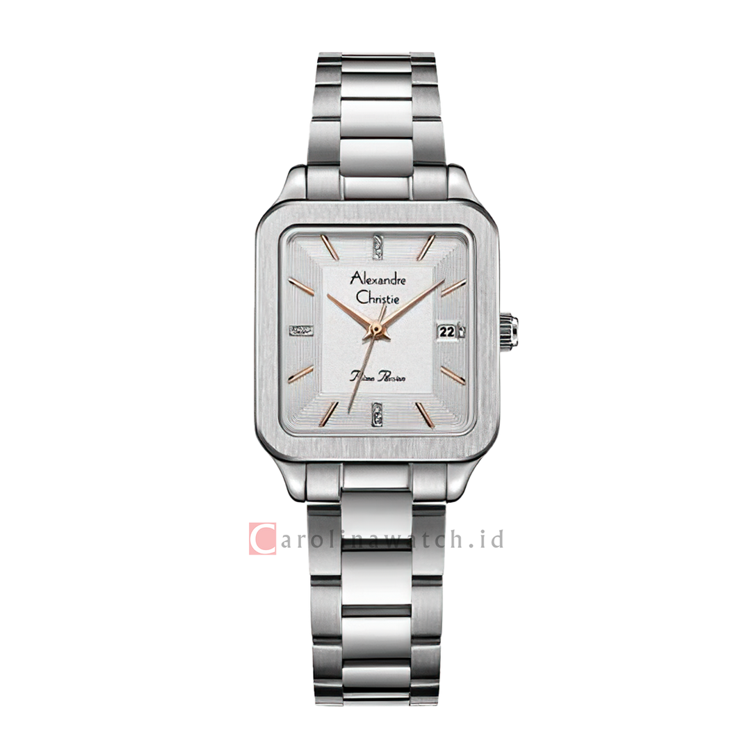 Jam Tangan Alexandre Christie Primo Passion AC 2A79 LDBSSSLRG Women Silver Dial Stainless Steel Strap