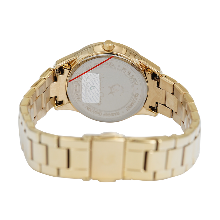 Jam Tangan Alexandre Christie Passion AC 2A84 BFBGPIV Women Gold Dial Gold Stainless Steel Strap