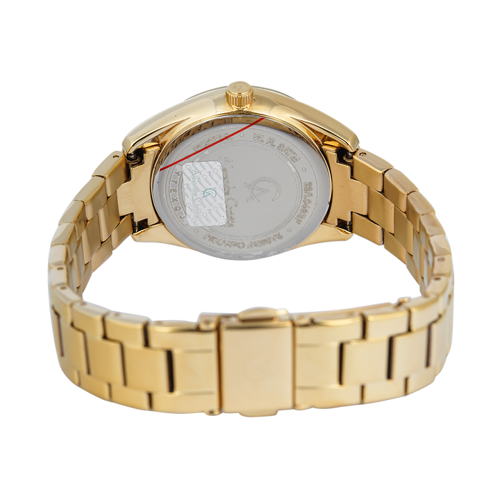 Jam Tangan Alexandre Christie Passion AC 2A85 BFBGPIV Multifunction Women Champagne Dial Gold Stainless Steel Strap