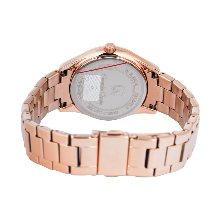 Jam Tangan Alexandre Christie Passion AC 2A86 LDBRGMS Women White MOP Dial Rose Gold Stainless Steel Strap