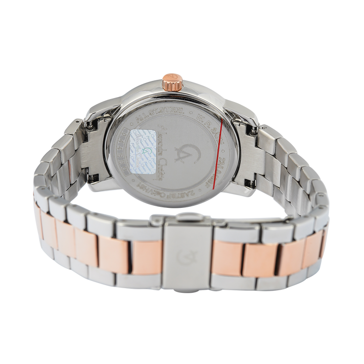 Jam Tangan Alexandre Christie Passion AC 2A87 BFBTRSL Women Silver Dial Dual Tone Stainless Steel Strap