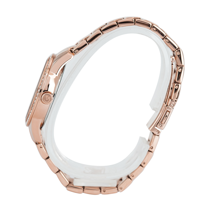 Jam Tangan Alexandre Christie Passion AC 2A89 BFBRGBO Women Brown Mother of Pearl Dial Brown Stainless Steel Strap