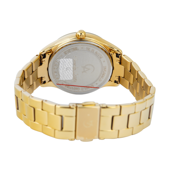 Jam Tangan Alexandre Christie Passion AC 2A90 LDBGPIV Women Gold Dial Gold Stainless Steel Strap