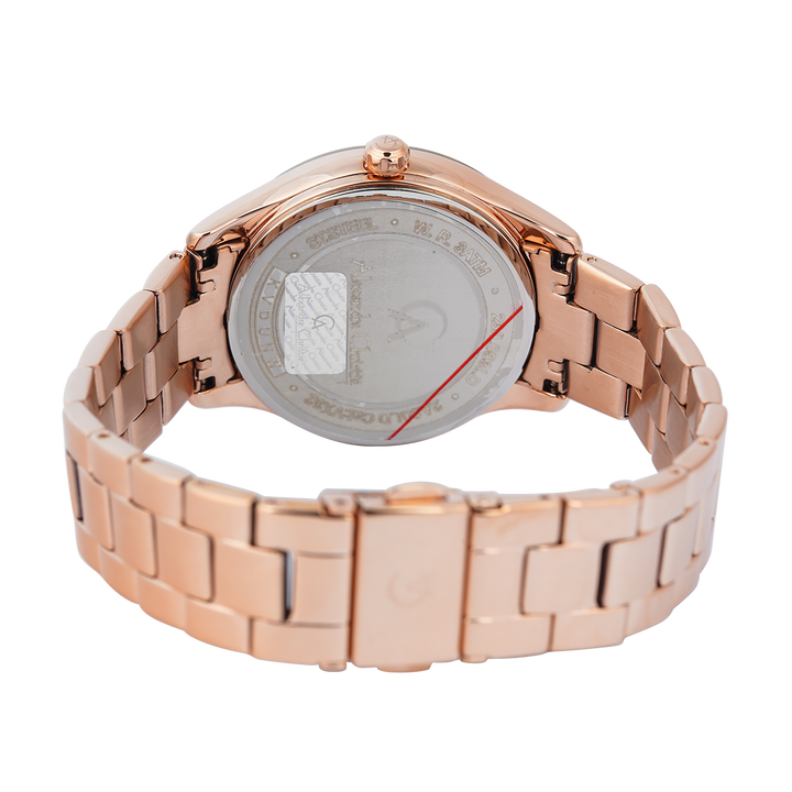 Jam Tangan Alexandre Christie Passion AC 2A90 LDBRGGR Women Grey Dial Rose Gold Stainless Steel Strap